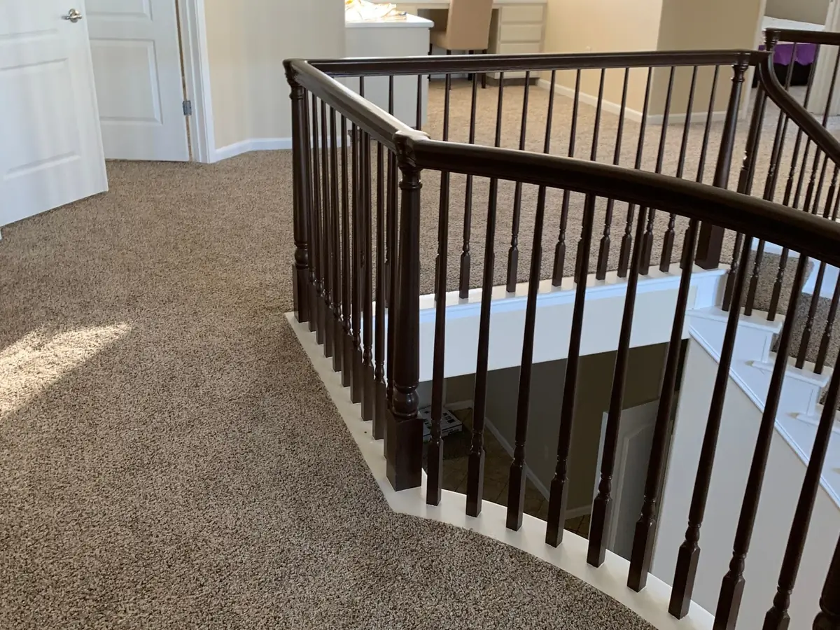 Carpet on a stair landing